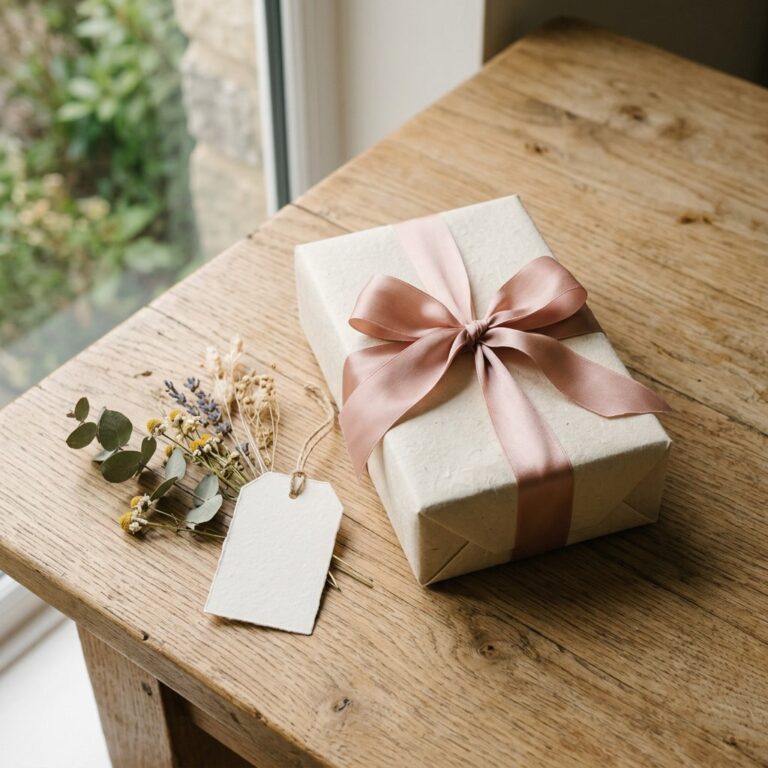Geschenke für Frauen: liebevoll verpacktes Geschenk